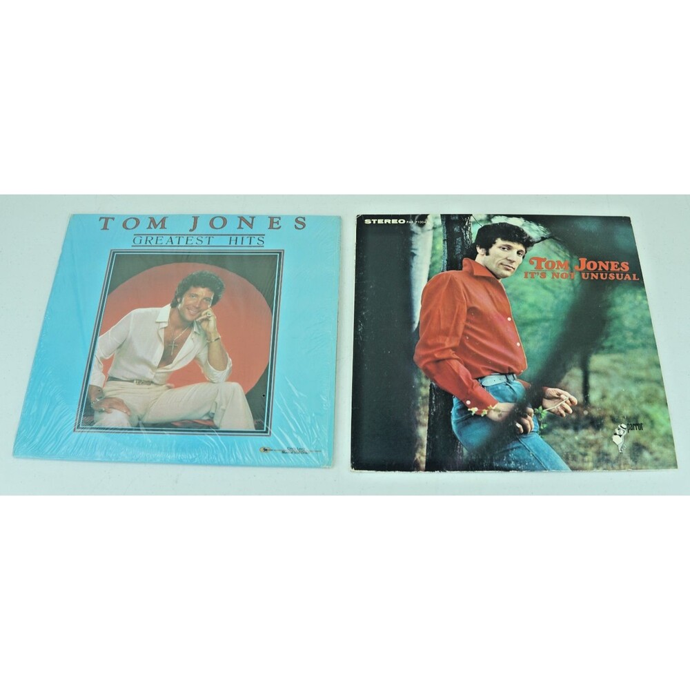 Tom Jones Greatest Hits & It's Not Unusual Vinal Records - Tested